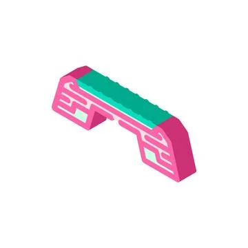 Step platform fitness tool isometric icon vector illustration Stock Illustration
