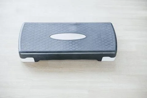Step Platform on GYM floor close up view Stock Photos