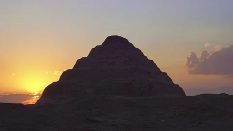 Step Pyramid of Djoser, Saqqara, ancient Egypt Stock Footage 200922693