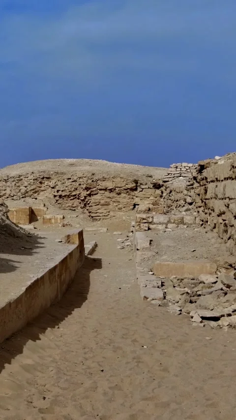 Step Pyramid of Djoser at Saqqara necropolis, Egypt, world's oldest pyramid with Stock Footage 337495249