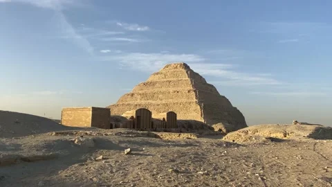 The step pyramid at Saqqara , Egypt Stock Footage 203793114
