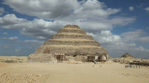 Step Pyramid in Saqqara Egypt - Time Lapse Stock Footage 608710