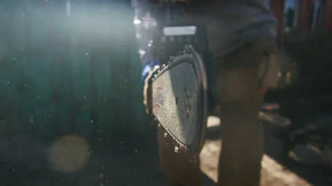 Step into the shoes of a sawmill worker with this immersive POV video Vídeos de archivo 264931446