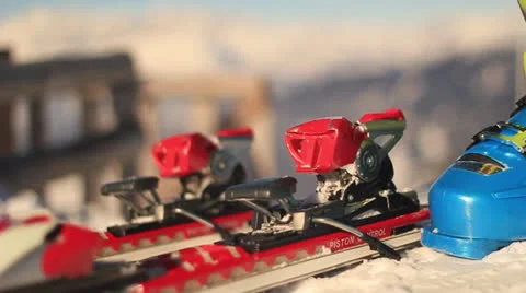 Step into Ski binding Stock Footage 26160098