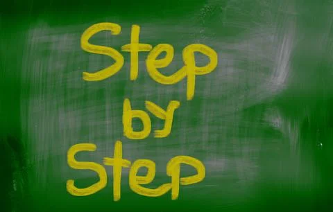 Step by step concept Illustrazione stock