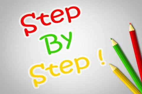 Step by step concept Stock Illustration
