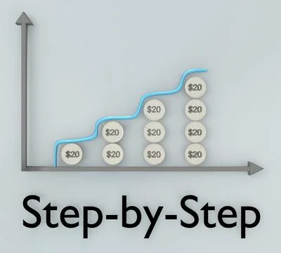 Step-by-Step concept 스톡 일러스트
