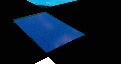 Step by step construction of a solar panel on black background - Renewable Energ Stock Footage 171011580
