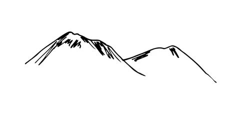 Step by step drawing of a mountain. Stock Footage 204997965