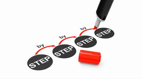Step by Step Stock Footage 35251704
