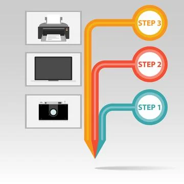 A step-by-step graph Illustrazione stock