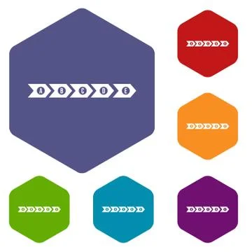 Step by step infographic icons set Stock Illustration