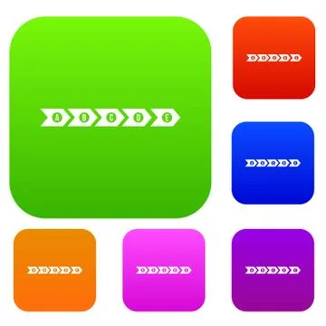 Step by step infographic set collection Stock Illustration