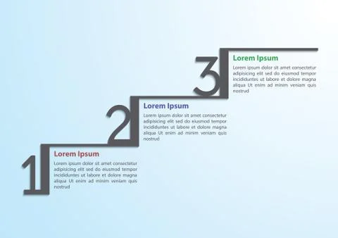 Step by step infographic template Illustrazione stock