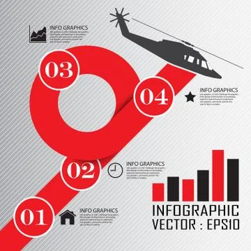 Step by step infographics Illustrazione stock
