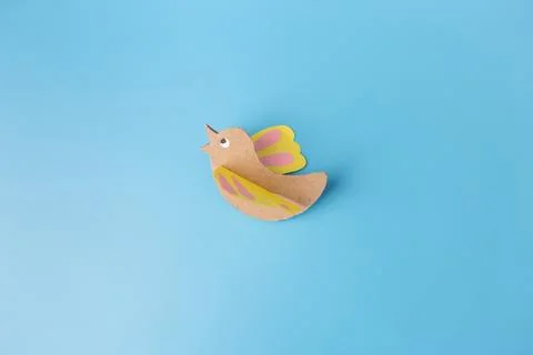 Step by step instruction, DIY, spring or easter craft activity for kids Stock Photos