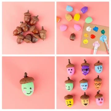 Step by step instruction, easy following tutorial for kids, a collection of.. Stock Photos