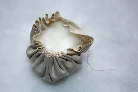 Step by step instructions for creating two Christmas tree decorations Stock Photos