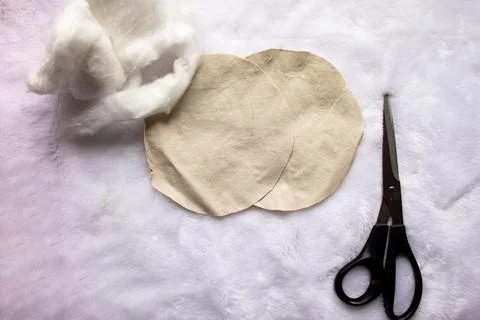 Step by step instructions for creating two Christmas tree decorations Stock Photos