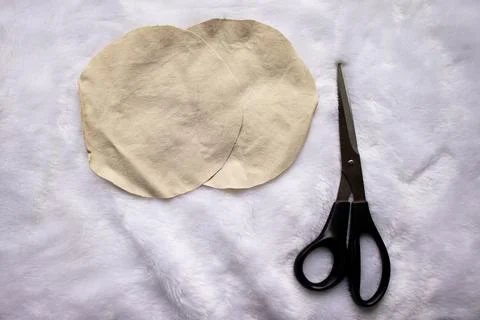 Step by step instructions for creating two Christmas tree decorations Stock Photos