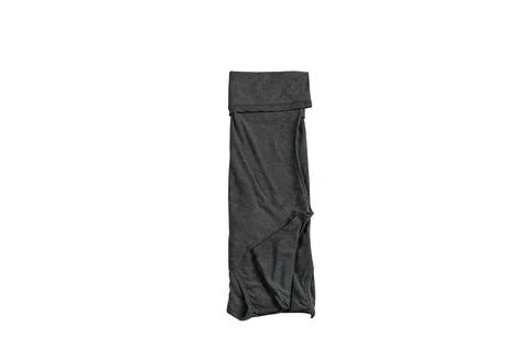Step-by-step instructions Marie condo folding method. Step 5. The gray t-shir Stock Photos