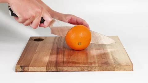 Step-by-Step Orange Slicing Tutorial Stock Footage 275577767
