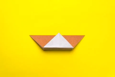 Step by step photo instruction how to make origami paper bull. The bull is th Stock Photos