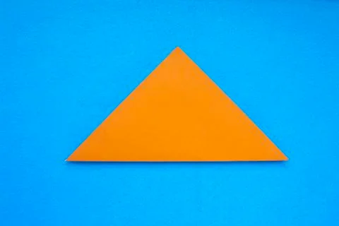 Step by step photo instruction how to make origami paper fox. Simple diy with Stock Photos