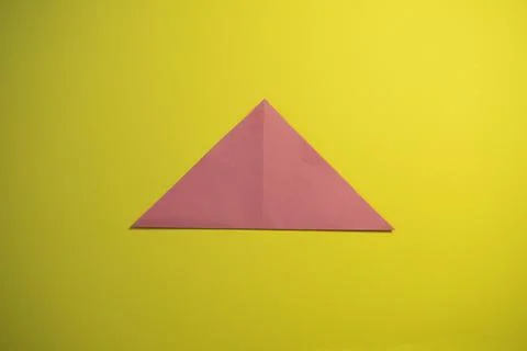 Step by step photo instruction how to make origami paper pig. Simple diy ki.. Stock Photos