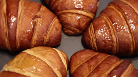 Step by step process of croissant preparation Stock Footage 262992165