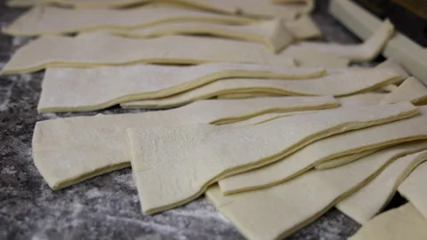 Step by step process of croissant preparation.frozen croissants 動画素材 274124850