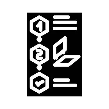 Step by step process icon with laptop setup Stock Illustration