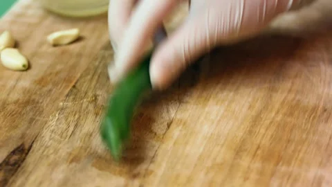 Step by step process of preparing the salsa sauce Stock Footage 329836078