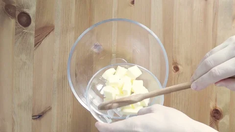 Step-by-step recipe cherry pie, top view Stock Footage 112373095