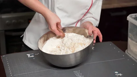 Step-by-step recipe for making cake Stock-Footage 166435352