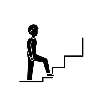Step by step solutions black icon, vector sign on isolated background. Step by Stock Illustration