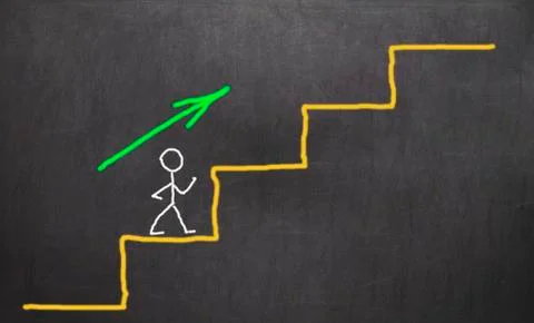 Step by step to the top Stock Photos