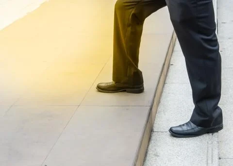 Step up on the steps Stock Photos