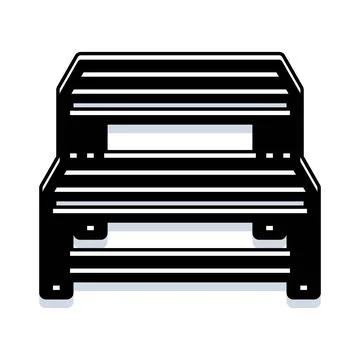 Step stool assisting in reaching elevated surfaces Stock Illustration