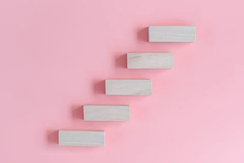 Step Strategic Target Plan and Goal Vision Concepts, Wooden Stair Steps on Is Stock Photos