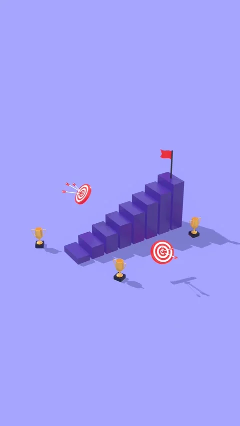 Step To Success Animation In Vertical Video Format. Stock Footage 293269628