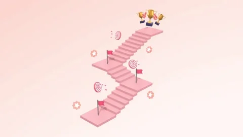 Step To Success Concept Animation. 動画素材 287348819