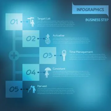 Step to success infographics, vector eps10 Stock Illustration