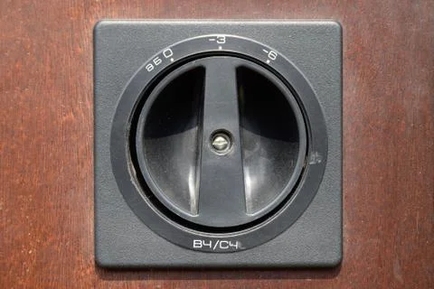 Step switch for attenuating the high volume on speaker. Stock Photos