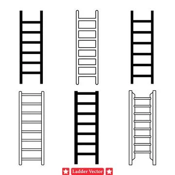 Step Towards Brilliance  Dynamic Ladder Vector Collection Illustrazione stock