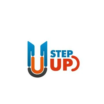 Step up vector emblem Stock Illustration
