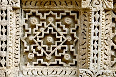 Step Wall Rani ki Vav Patan Gujarat India Asia June 2010 Foto stock