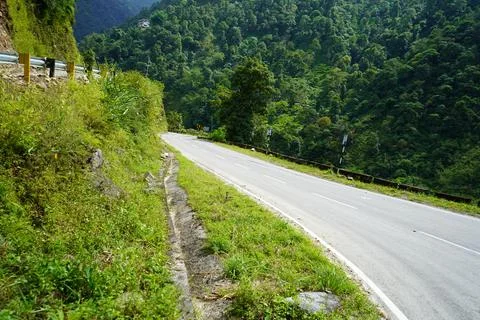 Step Wise road in Sikkim Stock Photos
