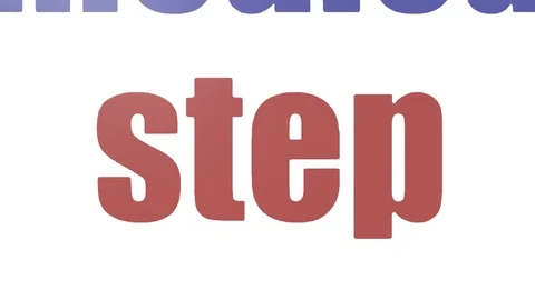 Step Word Cloud Animated Isolated Stock Footage 103097530