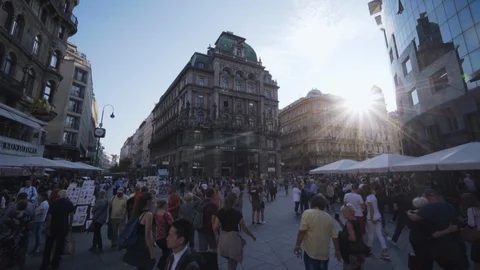 Stephansplatz in Vienna Video stock 95976281